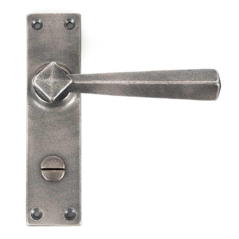 From The Anvil Straight Bathroom Handles - Antique Pewter