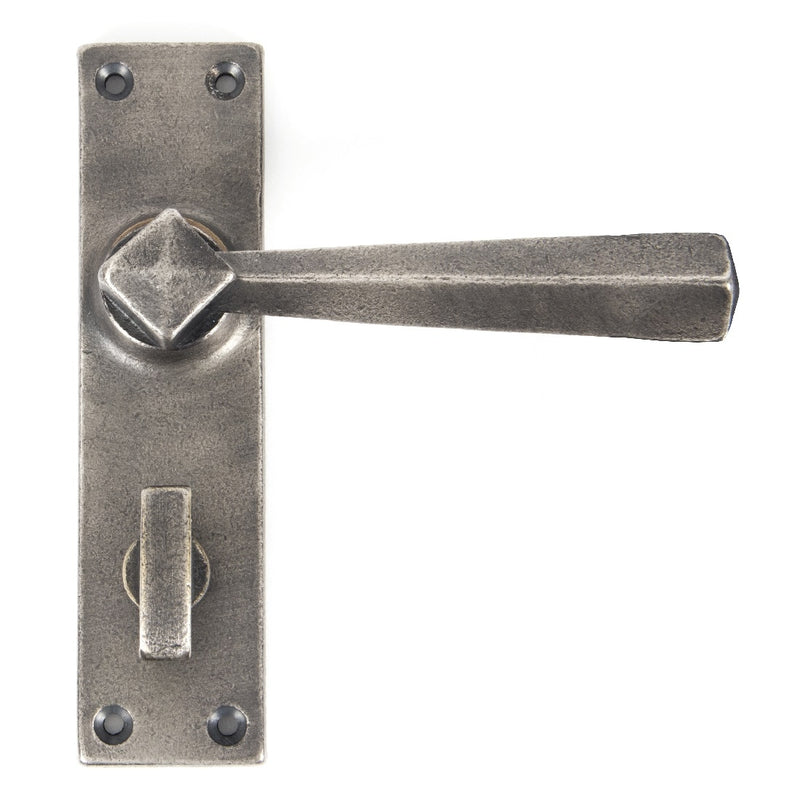 From The Anvil Straight Bathroom Handles - Antique Pewter