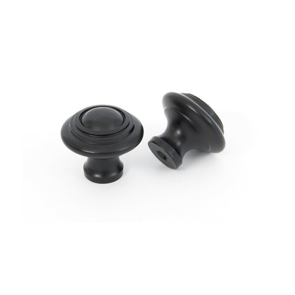 From The Anvil Small Ringed Cabinet Knob - Black