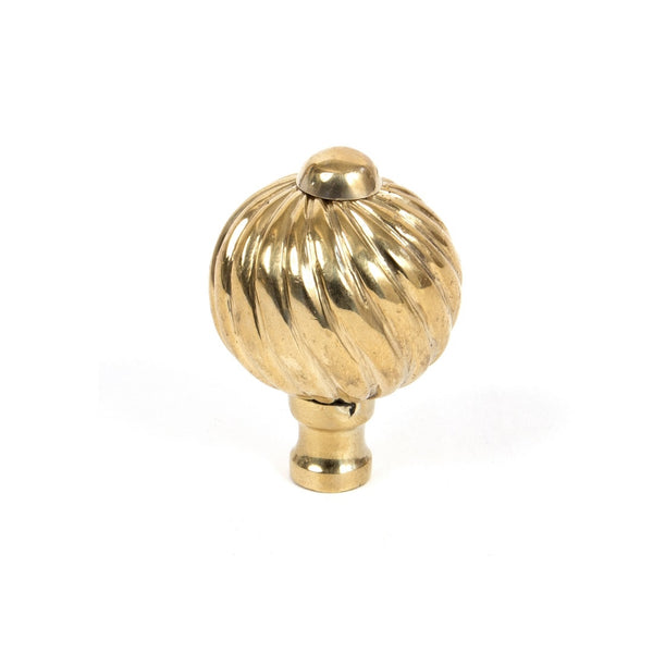 From The Anvil Small Spiral Cabinet Knob - Polished Brass