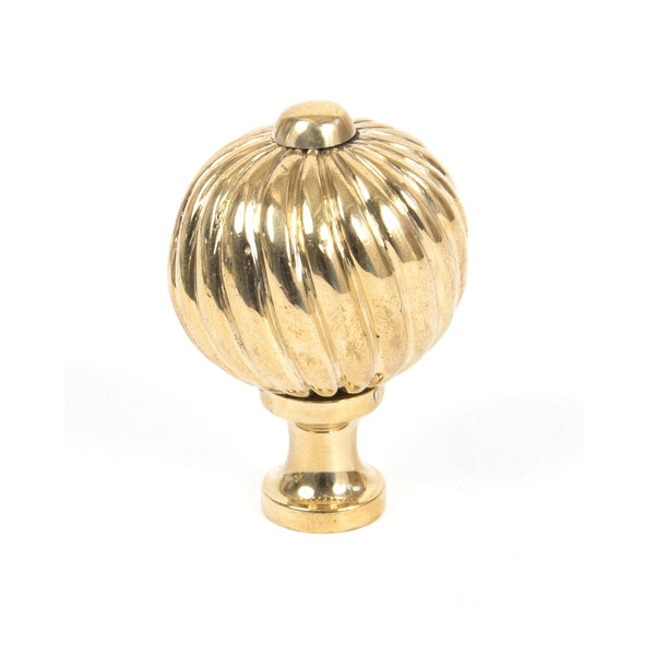 From The Anvil Medium Spiral Cabinet Knob - Polished Brass