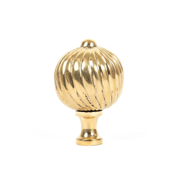 From The Anvil Large Spiral Cabinet Knob - Polished Brass