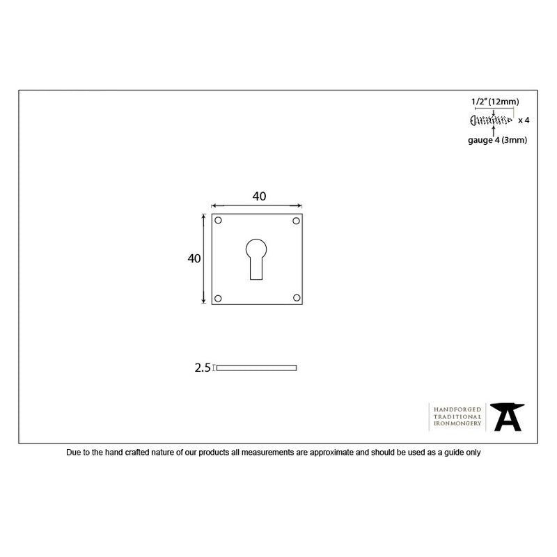 From The Anvil Avon Lever Key Escutcheon - Pewter