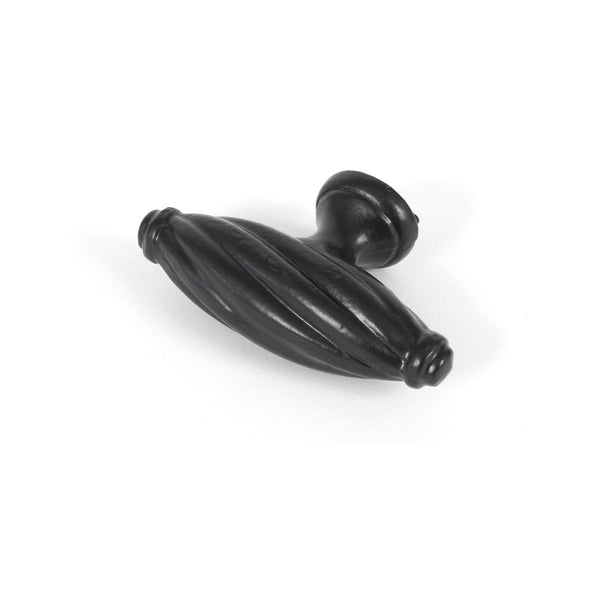 From The Anvil Twisted Cabinet Handle - Black