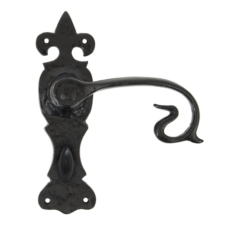 From The Anvil Curly Bathroom Handles - Black