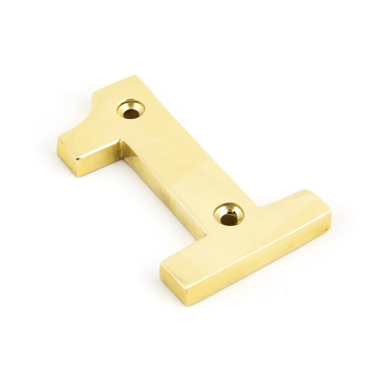 From The Anvil Numeral '1' - Polished Brass