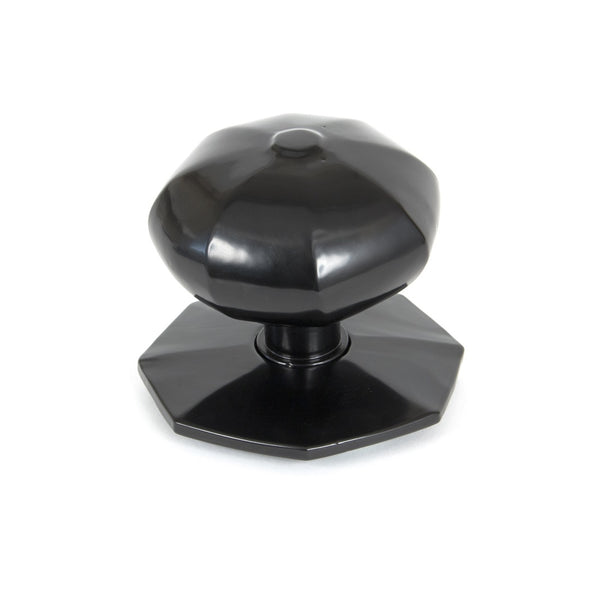 From The Anvil Octagonal External Centre Door Knob - Black