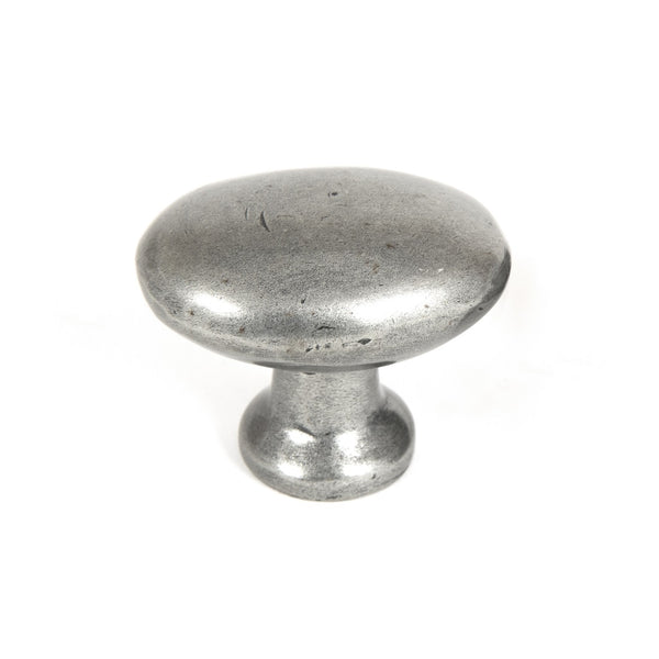 From The Anvil Oval Cabinet Knob - Pewter