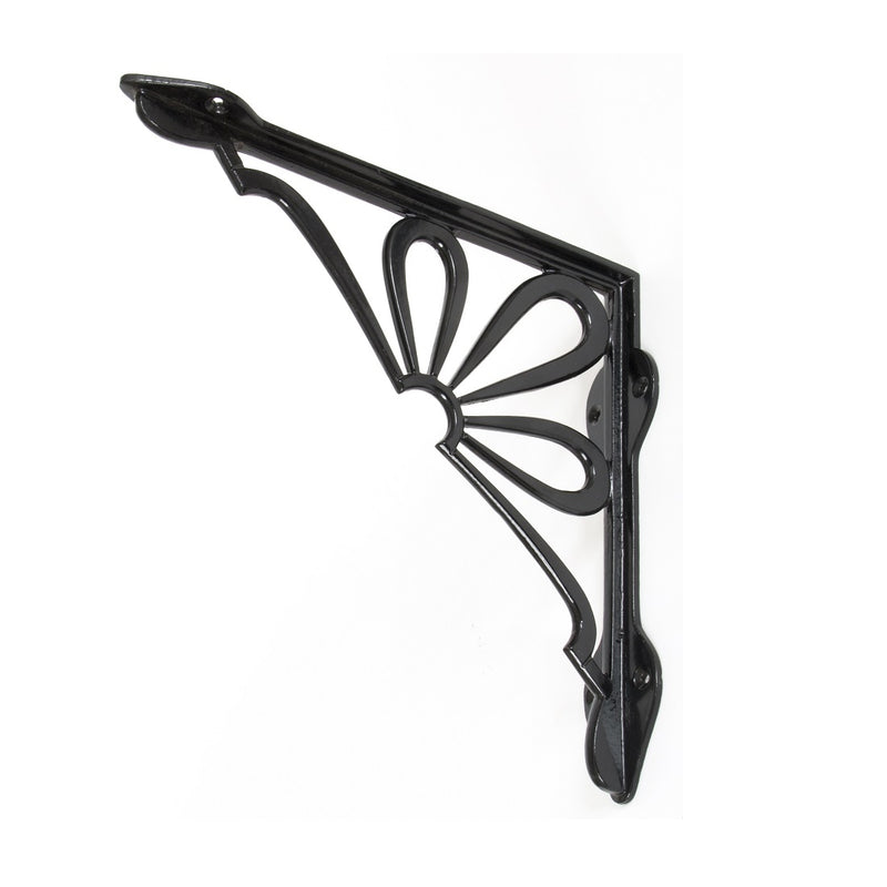 From The Anvil Curved Shelf Bracket - 9" x 9" - Black