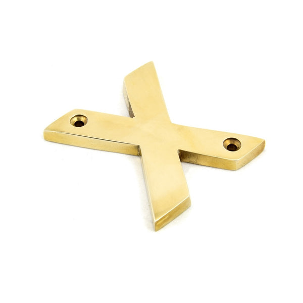 From The Anvil Letter 'X' - Polished Brass