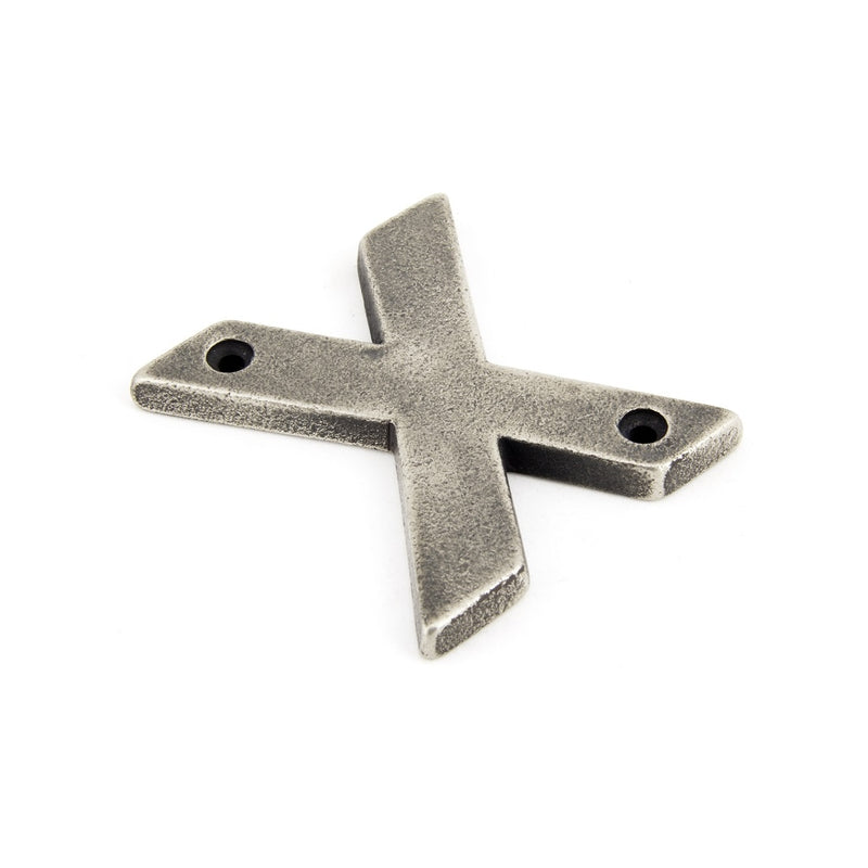 From The Anvil Letter 'X' - Antique Pewter