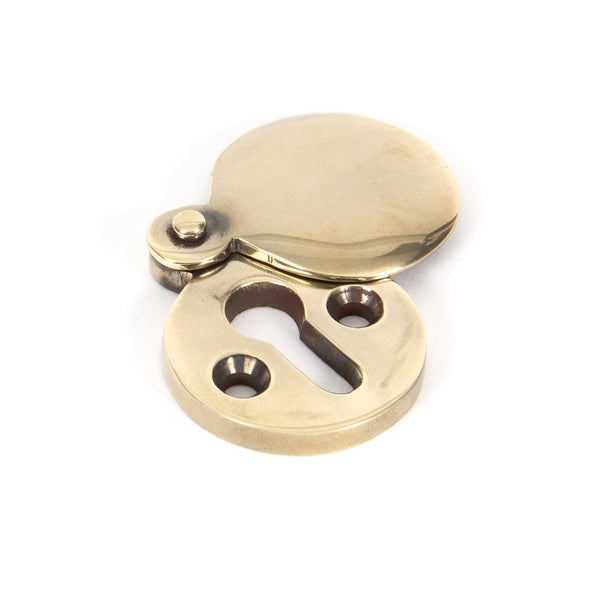 From The Anvil Round Lever Key Covered Escutcheon - Aged Brass