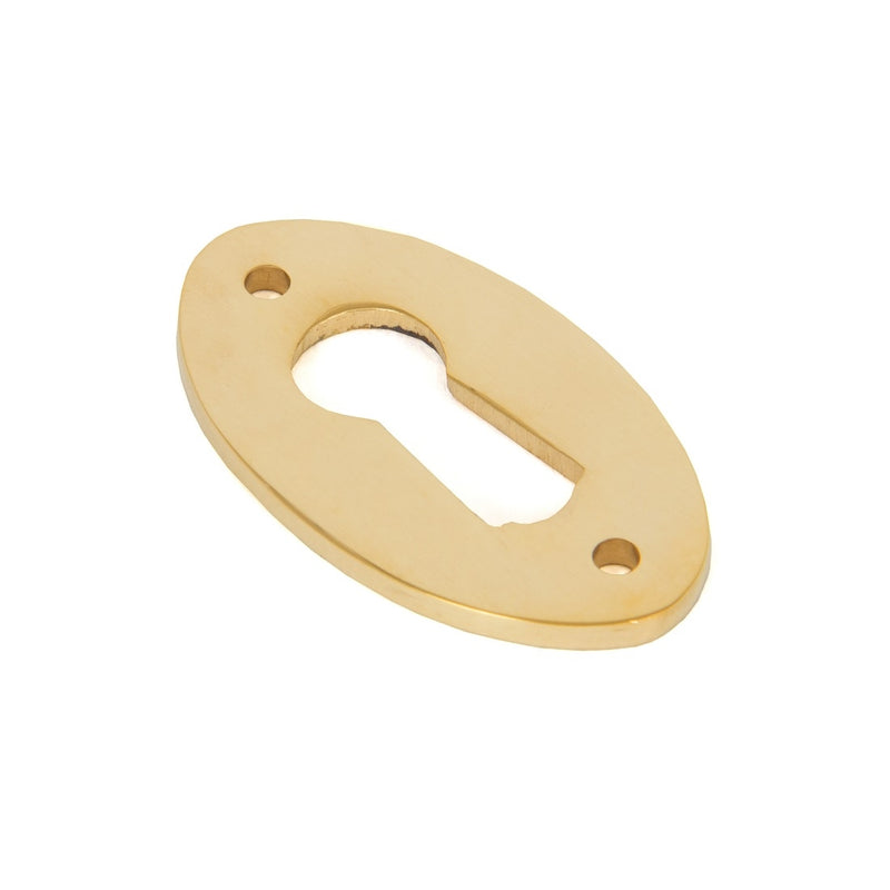 From The Anvil Period Lever Key Oval Escutcheon - Polished Brass