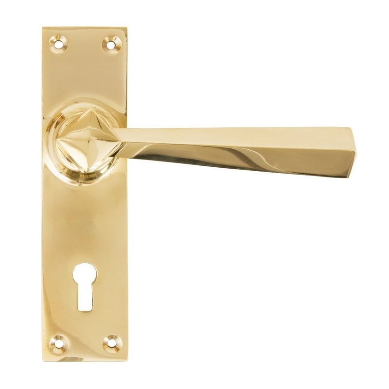 From The Anvil Straight Lock Handles - Polished Brass