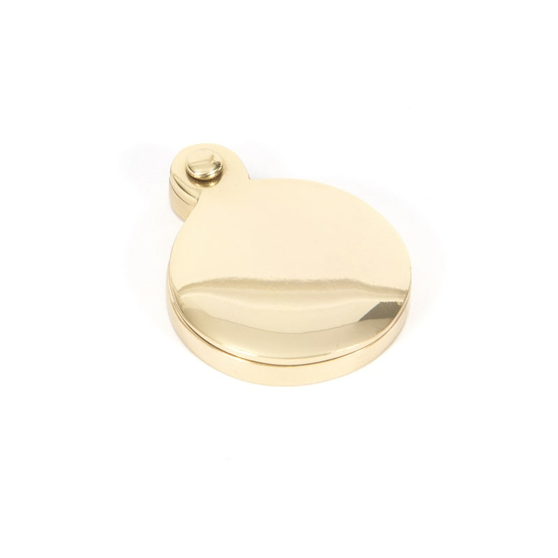 From The Anvil Round Lever Key Covered Escutcheon - Polished Brass