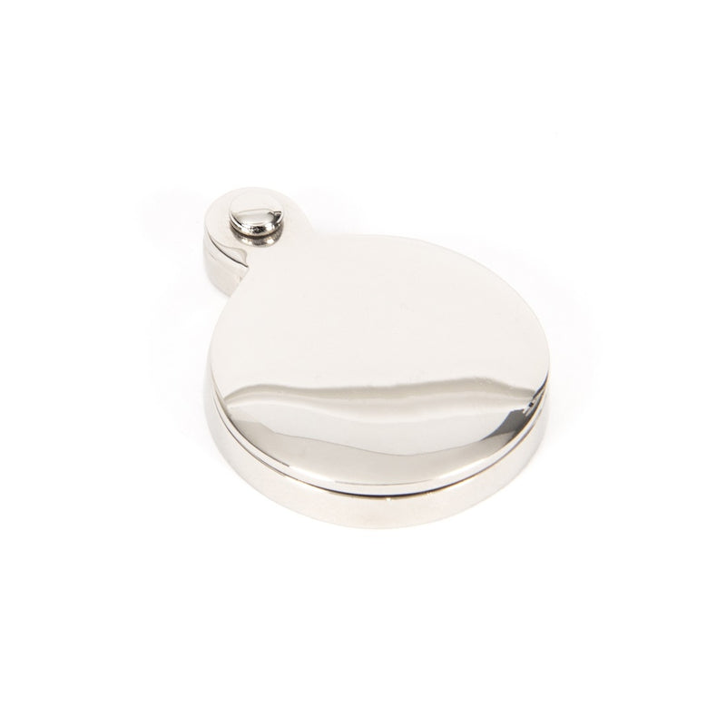 From The Anvil Round Lever Key Covered Escutcheon - Polished Nickel