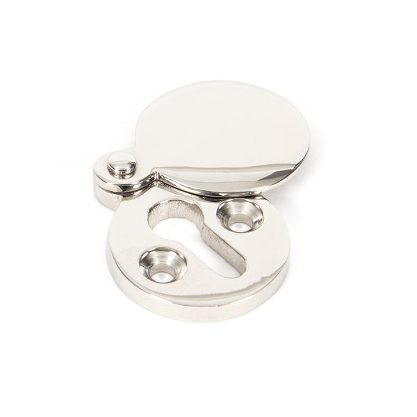 From The Anvil Round Lever Key Covered Escutcheon - Polished Nickel