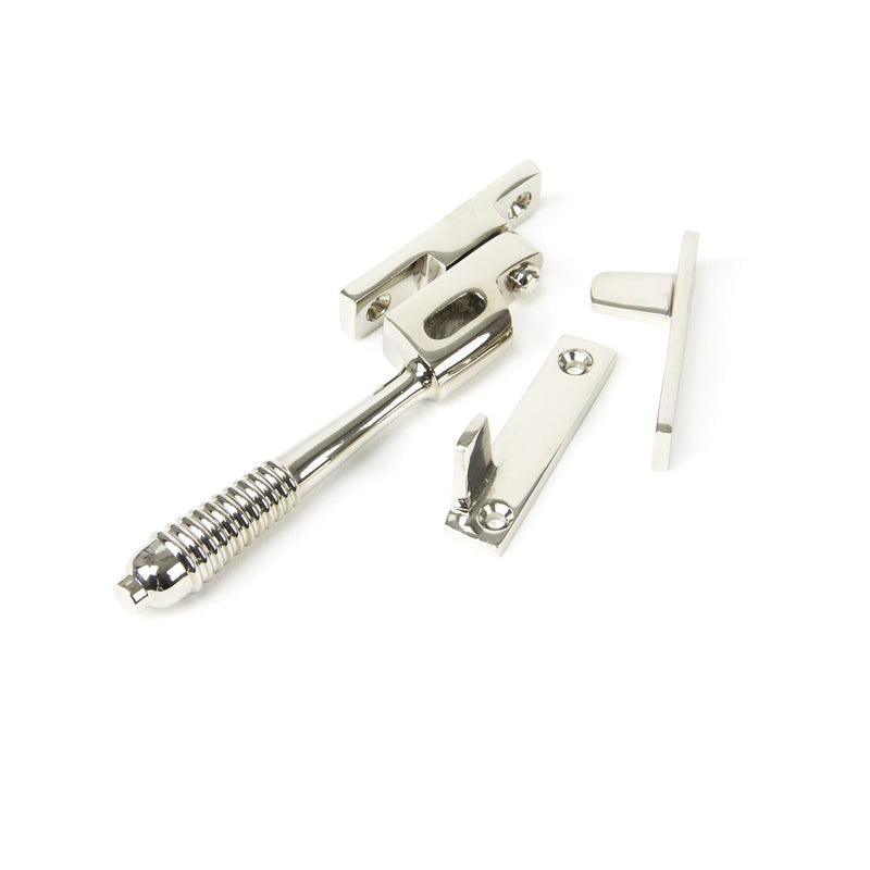 From The Anvil Reeded Night Vent Locking Fastener - Polished Nickel