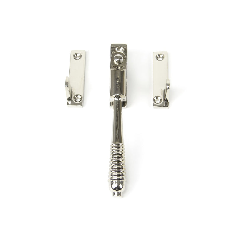 From The Anvil Reeded Night Vent Locking Fastener - Polished Nickel