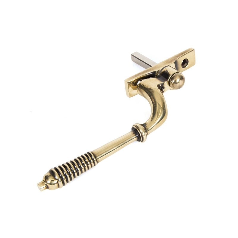 From The Anvil Reeded Espagnolette Fastener RH - Aged Brass