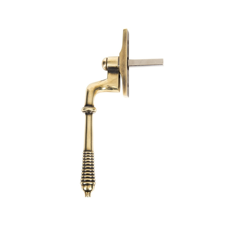 From The Anvil Reeded Espagnolette Fastener RH - Aged Brass