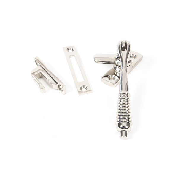 From The Anvil Reeded Locking Fastener - Polished Nickel