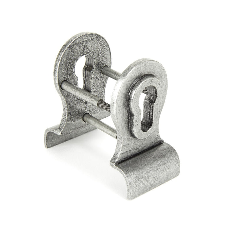 From The Anvil Blacksmith Euro Door Pull Back To Back - Pewter