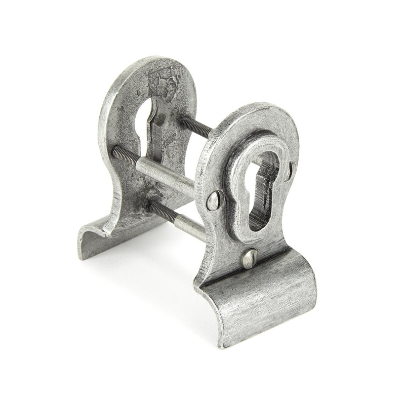 From The Anvil Blacksmith Euro Door Pull Back To Back - Pewter