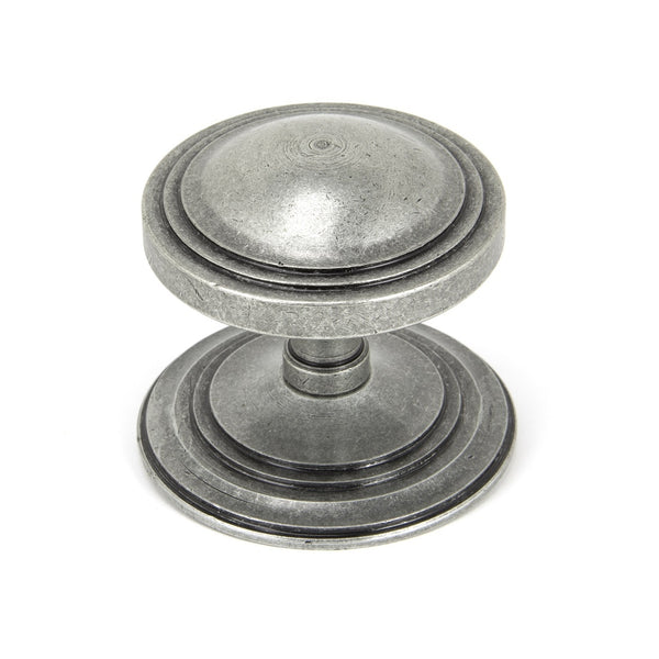 From The Anvil Blacksmith Art Deco Centre Door Knob - Pewter