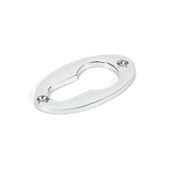 From The Anvil Period Euro Profile Oval Escutcheon - Polished Chrome