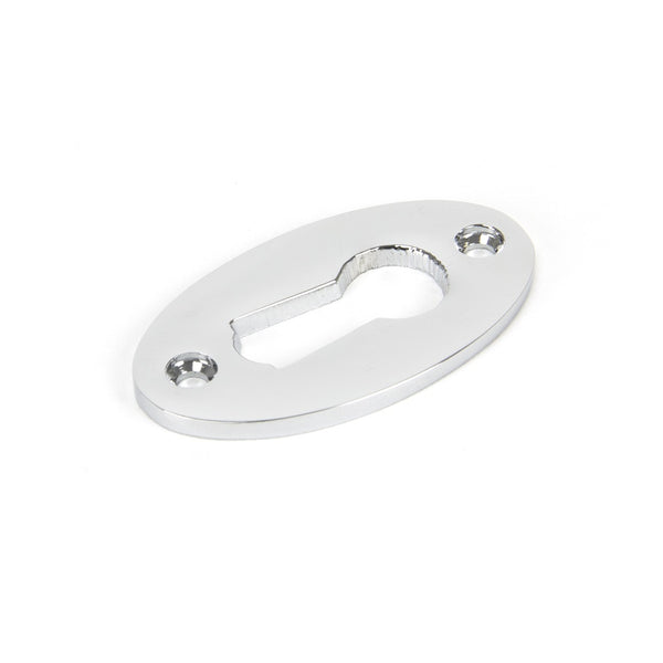 From The Anvil Period Lever Key Oval Escutcheon - Polished Chrome