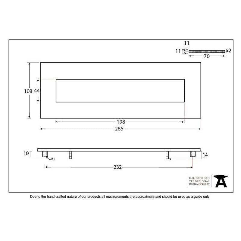 From The Anvil Small Period Letter Plate - Polished Nickel