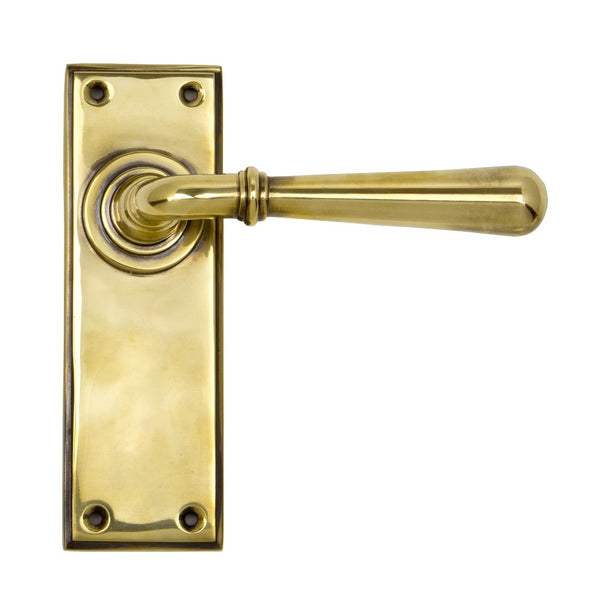 From The Anvil Newbury Latch Handles - Aged Brass