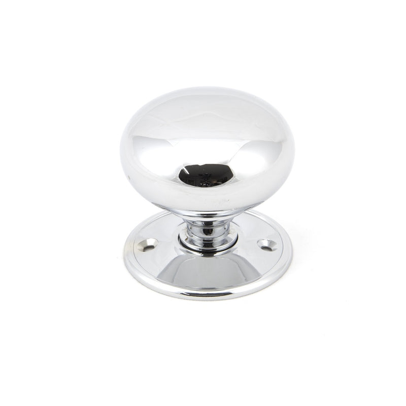 From The Anvil Large Mushroom Knob Set - Polished Chrome