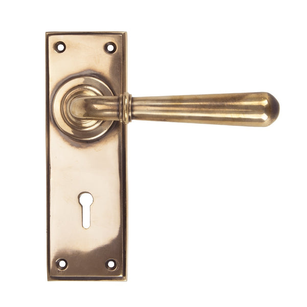 From The Anvil Newbury Lock Handles - Polished Bronze