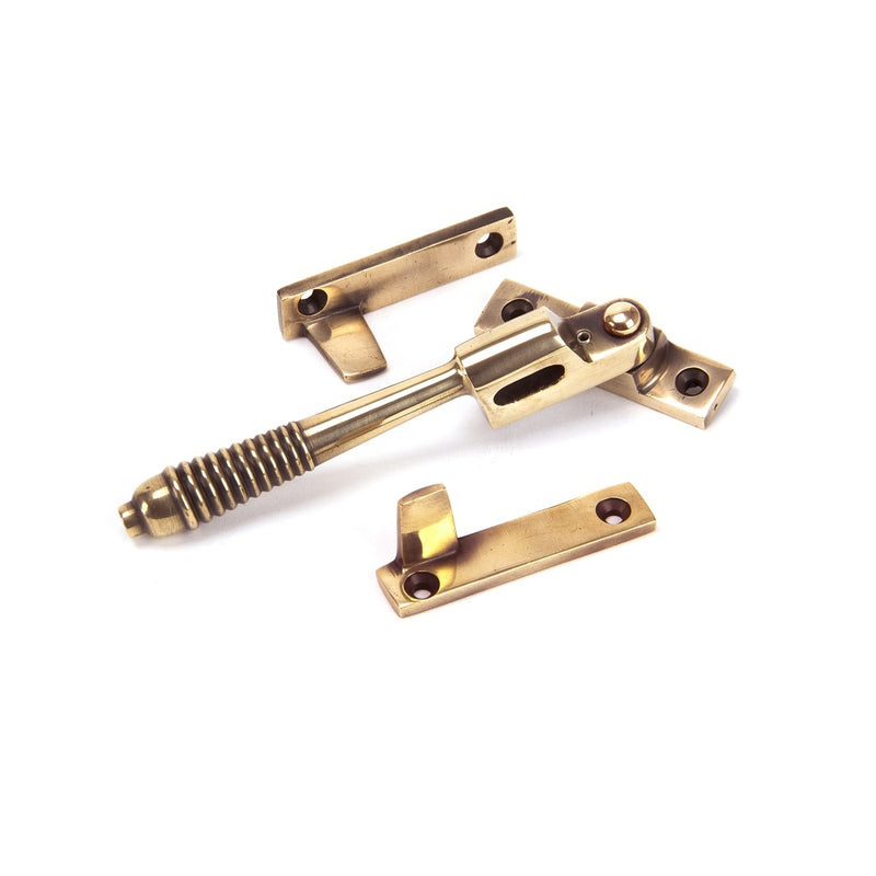 From The Anvil Reeded Night Vent Locking Fastener - Polished Bronze