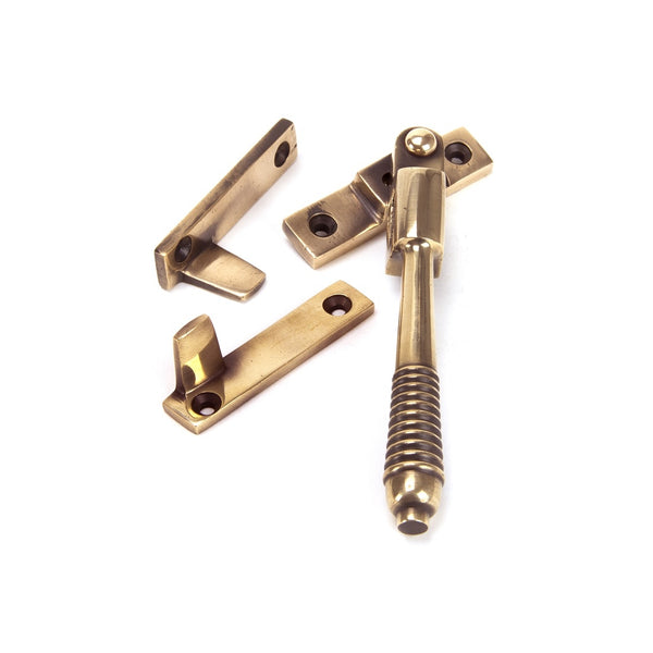 From The Anvil Reeded Night Vent Locking Fastener - Polished Bronze