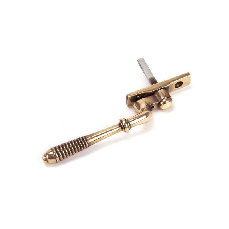 From The Anvil Reeded Espagnolette Fastener LH - Polished Bronze