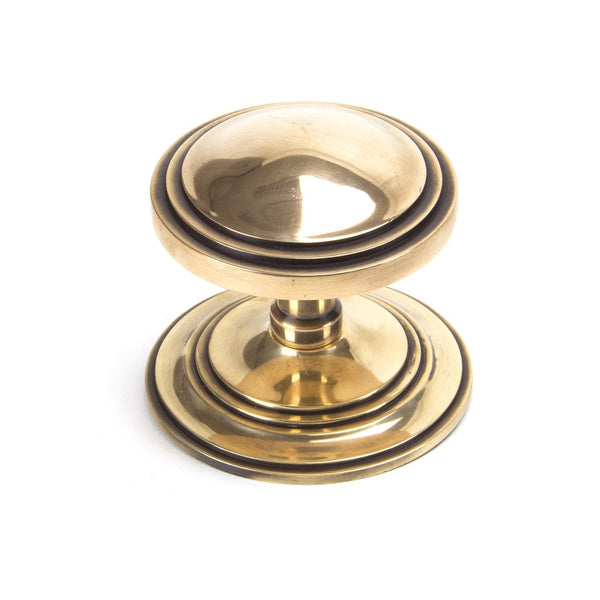 From The Anvil Period Art Deco Centre Door Knob - Polished Bronze