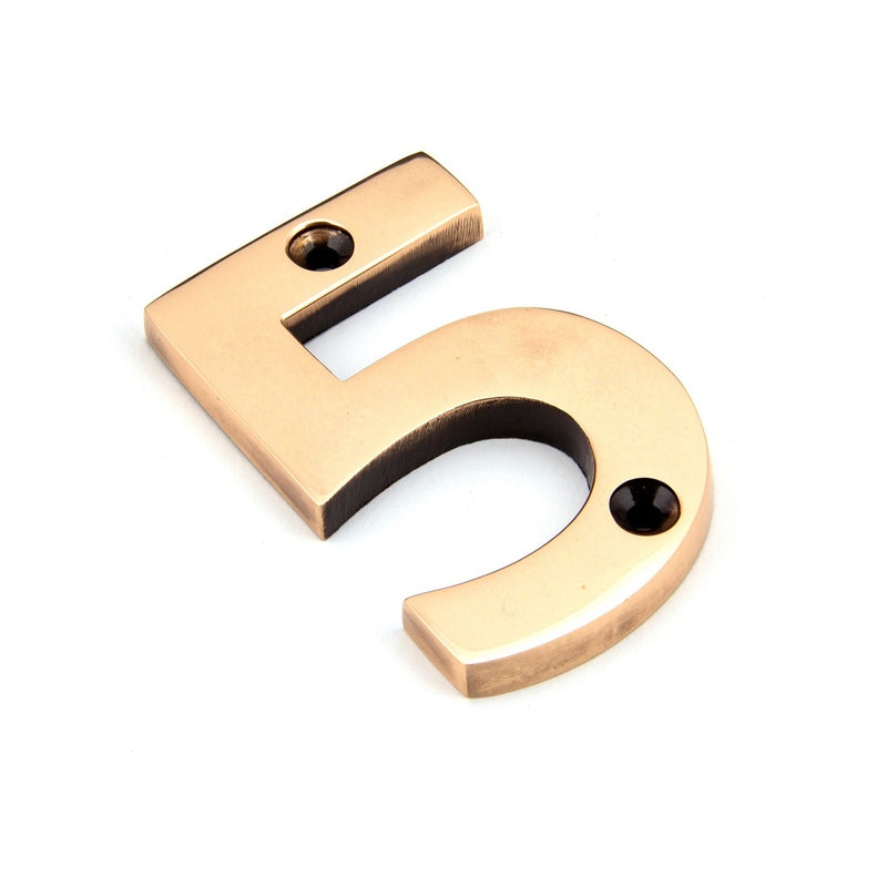 From The Anvil Numeral '5' - Polished Bronze