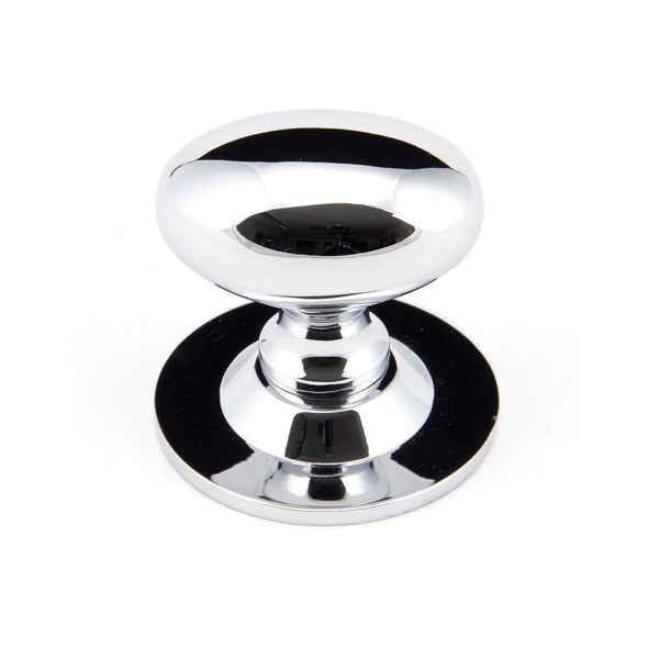 From The Anvil Large Oval Cabinet Knob - Polished Chrome