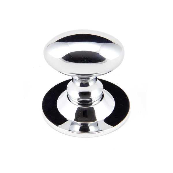 From The Anvil Small Oval Cabinet Knob - Polished Chrome