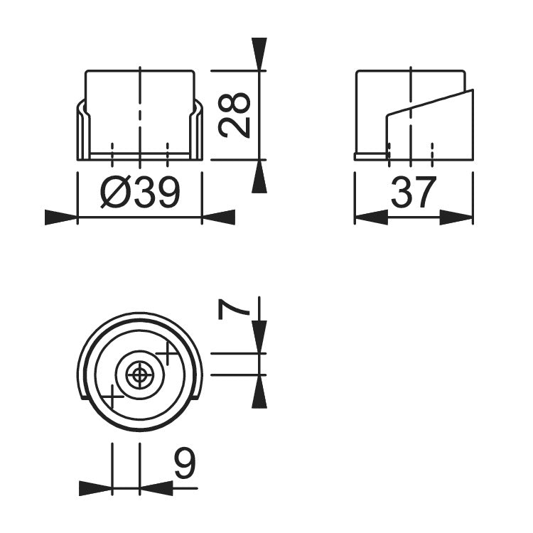 Arrone 41mmØ Shielded Door Stop - SAA