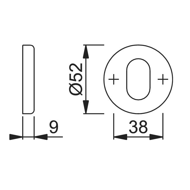 Hoppe Oval Escutcheon (pair) - SAA