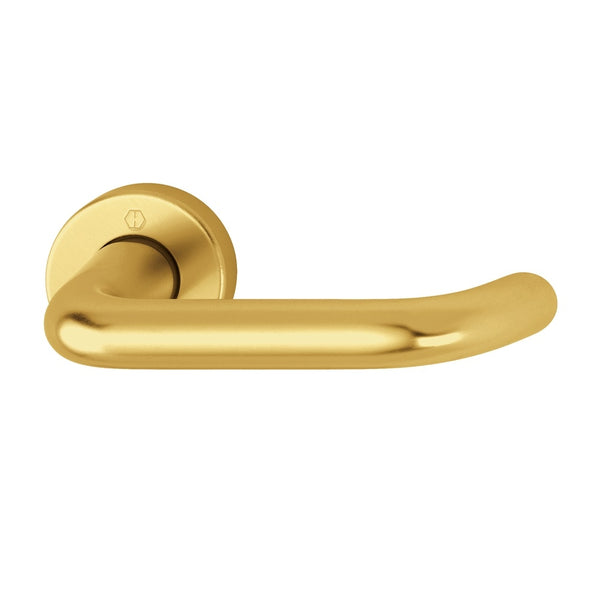 Hoppe Paris 19mmØ Return to Door Lever Handles on Sprung Round Rose - GAA