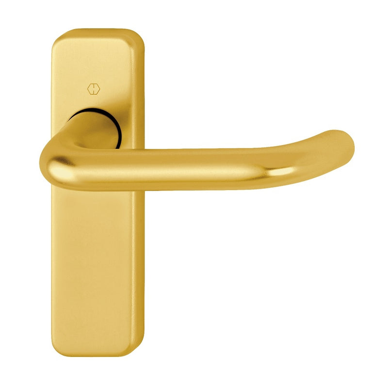 Hoppe Paris 19mmØ Return to Door Lever Handles on Latch Plate - GAA