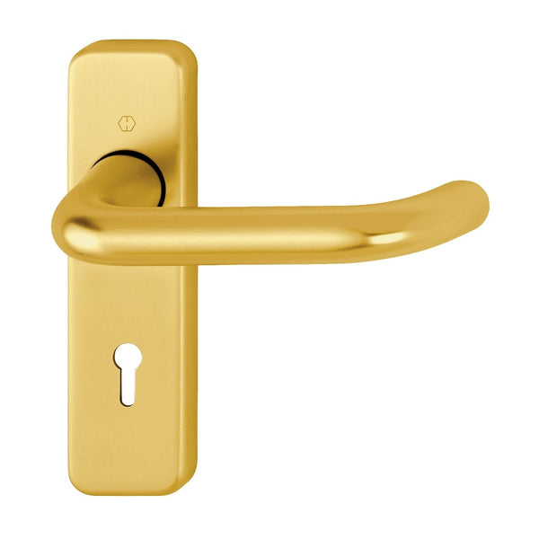 Hoppe Paris 19mmØ Return to Door Lever Handles on Lock Plate - GAA