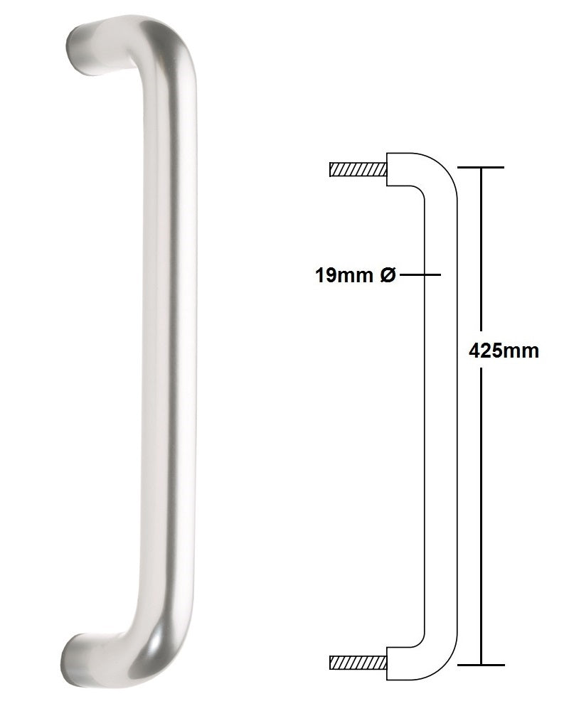 Arrone "D" Bolt Through Pull Handle 19x425mm - SAA