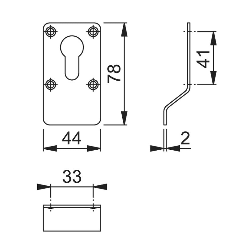 Hoppe Cylinder Pull For Euro Profile Cylinder - Polished Stainless Steel