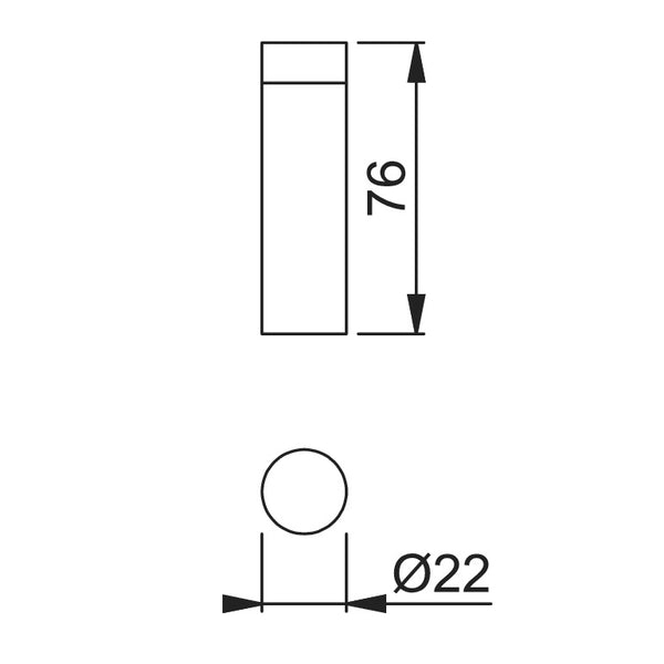 Arrone 76mm Projection, Secret Fix Door Stop - PSS